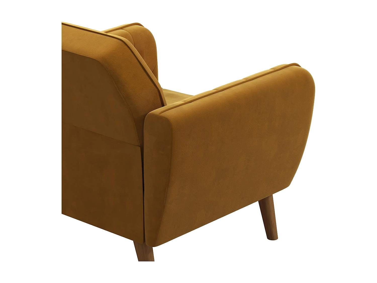 Teresa | Chaise d'appoint rembourrée en velours jaune