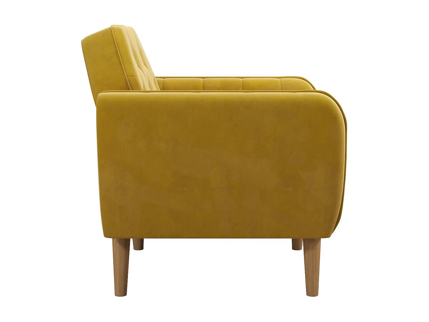 Teresa | Chaise d'appoint rembourrée en velours jaune
