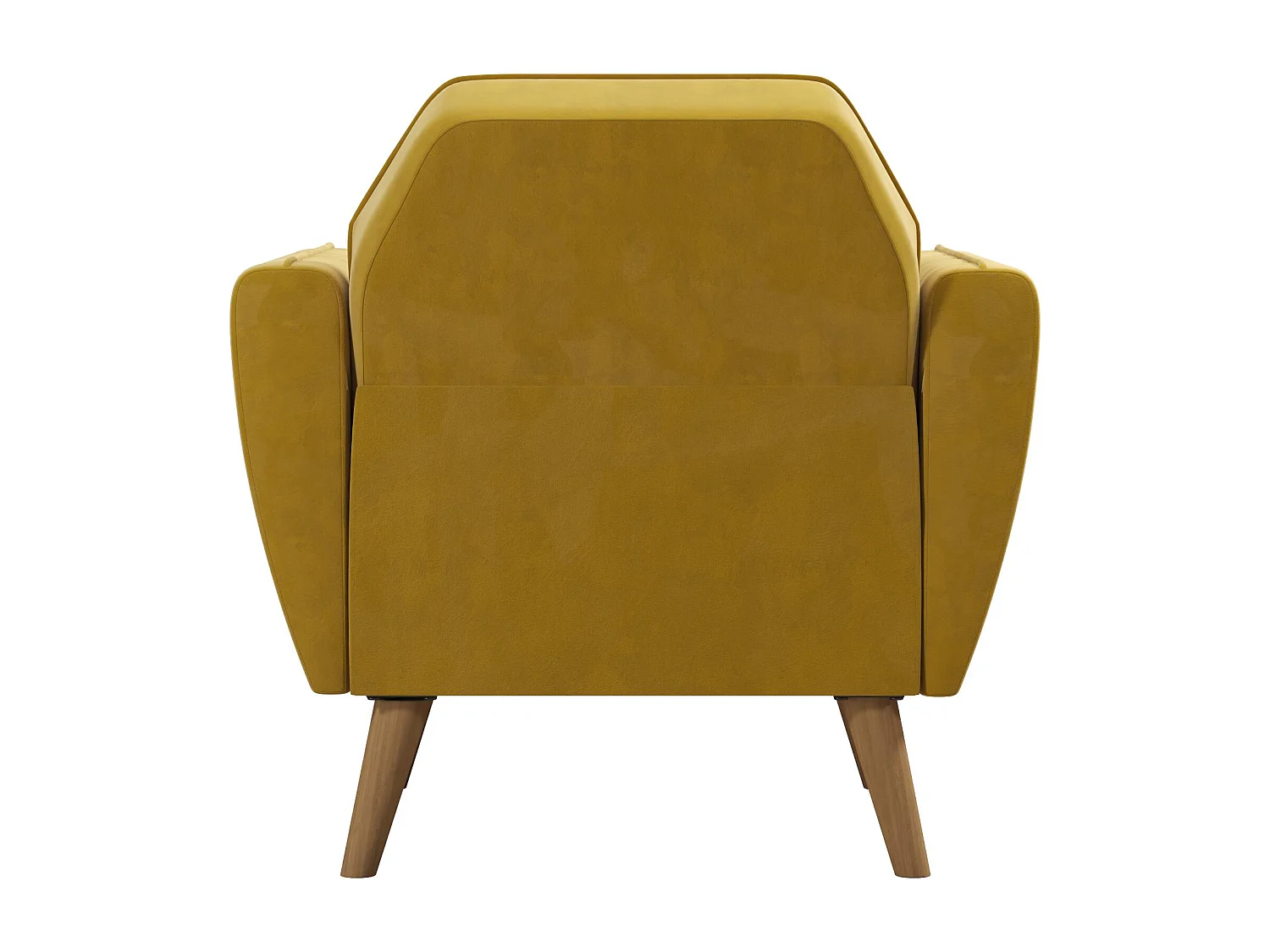 Teresa | Chaise d'appoint rembourrée en velours jaune