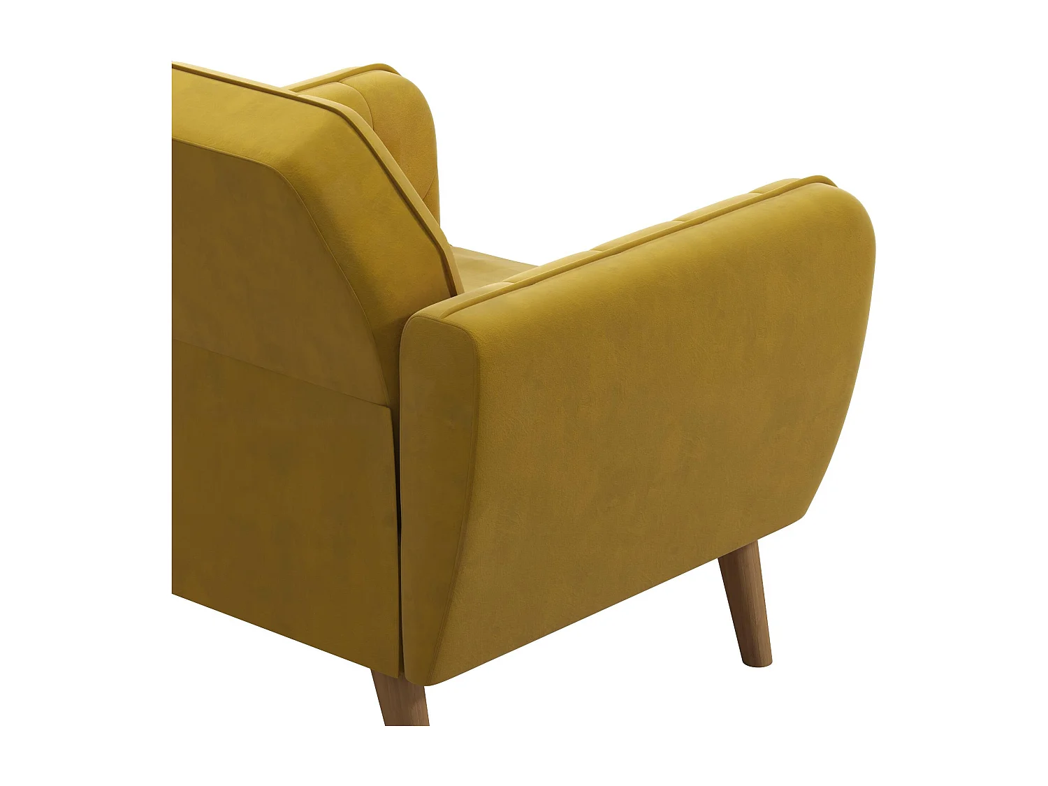 Teresa | Chaise d'appoint rembourrée en velours jaune