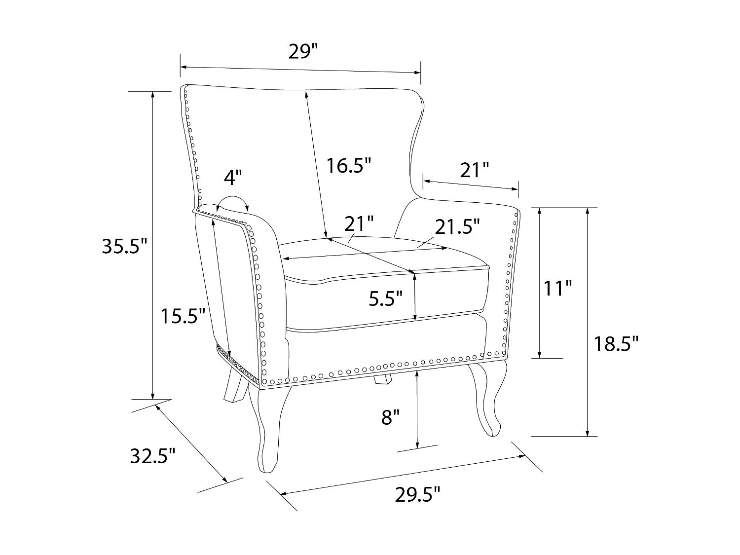 Akzentstuhl aus gewebtem Leinen, grau gestreift