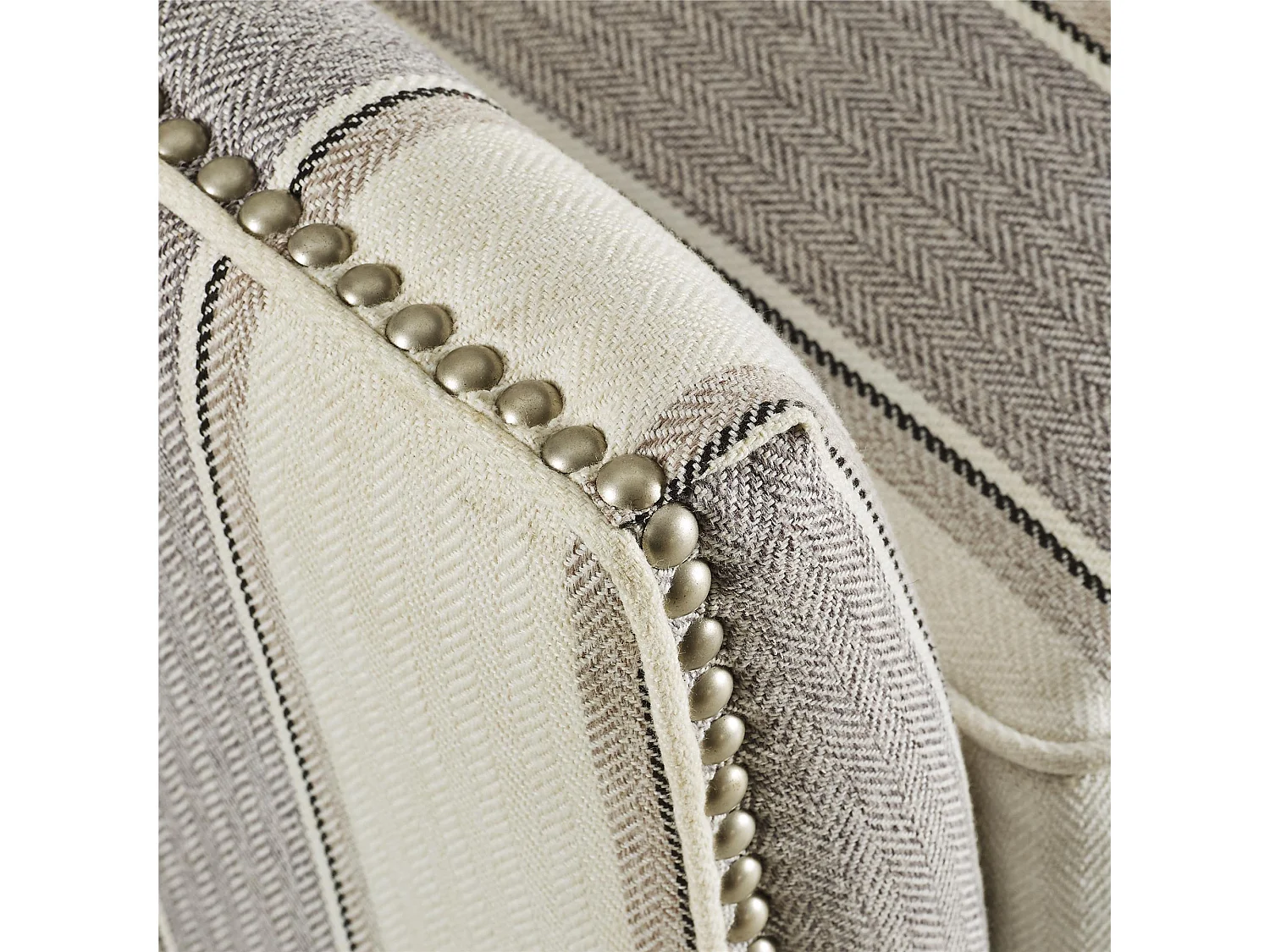 Sedia Accent in lino intrecciato a righe grigie