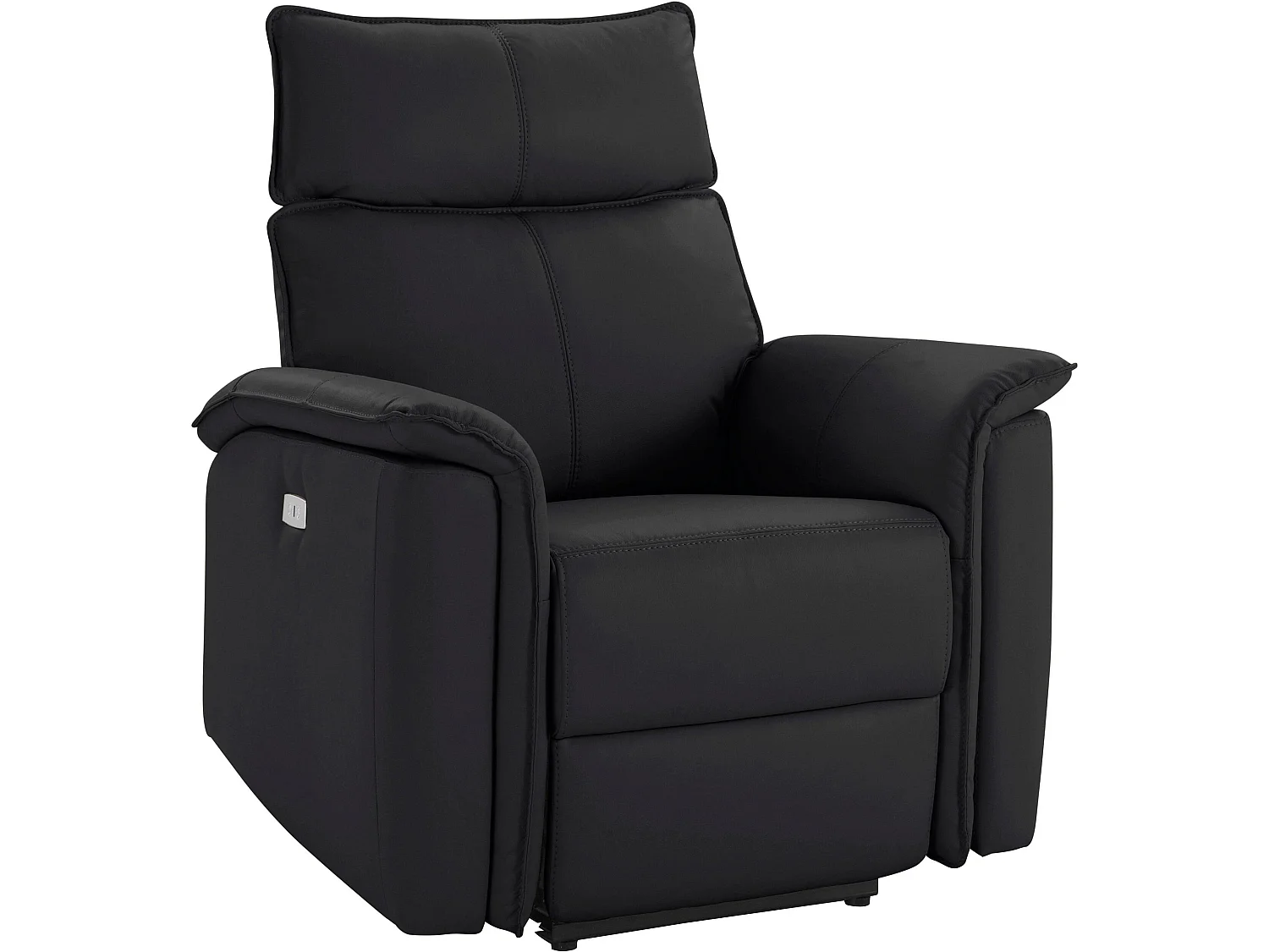 Zola-Relaxfauteuil in echt leer Zwart