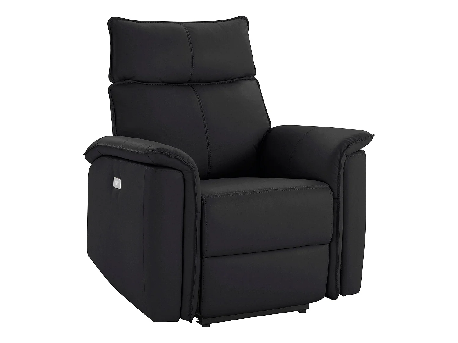 Zola-Relaxfauteuil in echt leer Zwart
