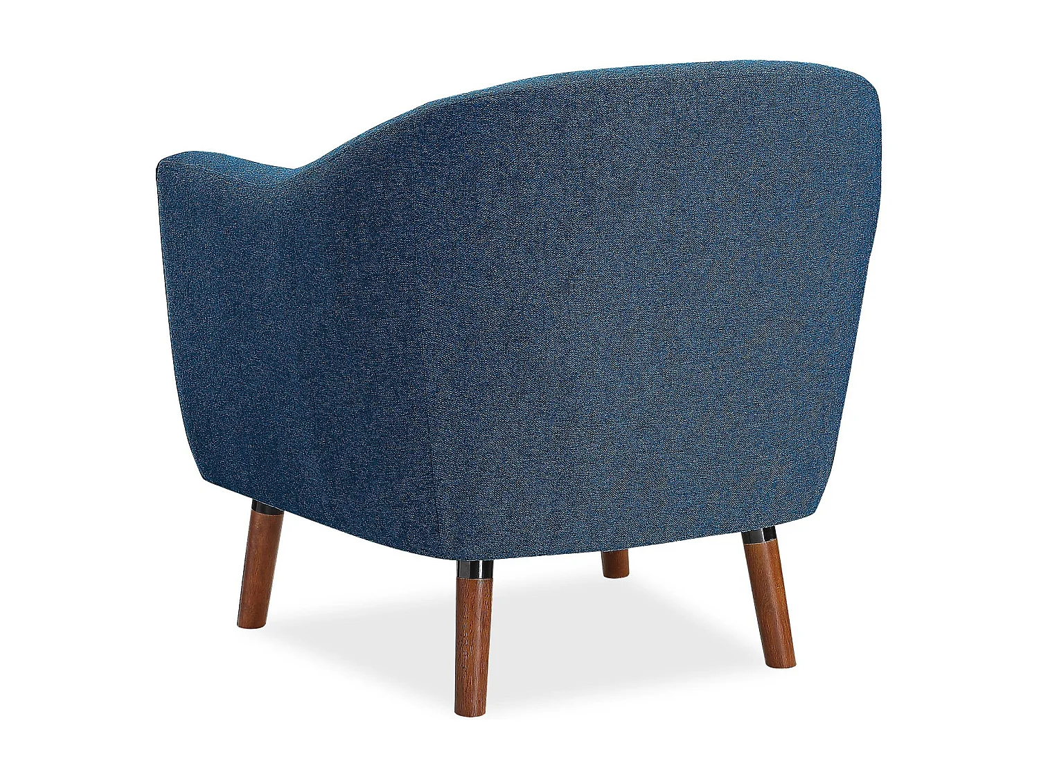 Akzentstuhl aus Leinen, blau