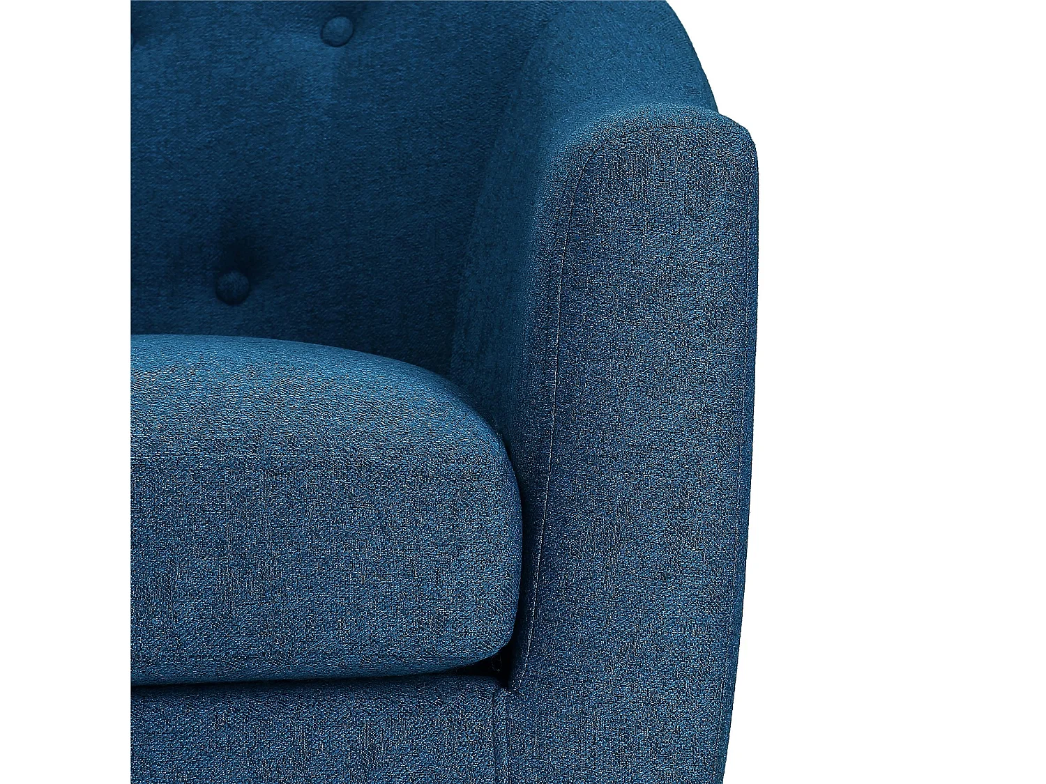 Akzentstuhl aus Leinen, blau