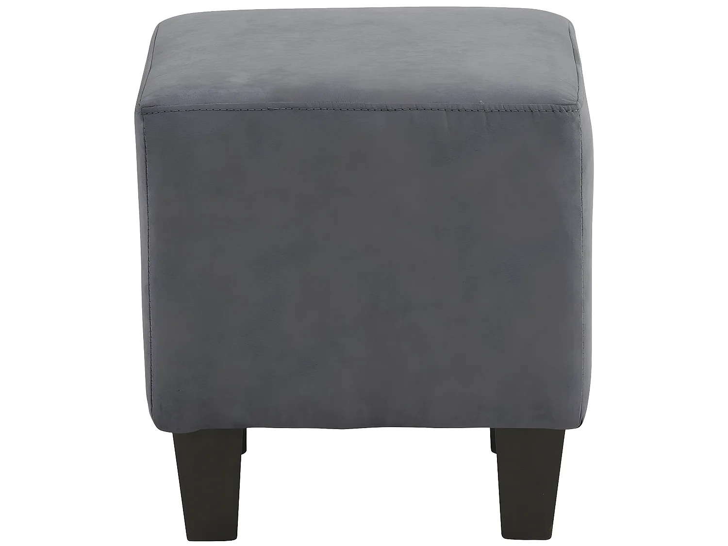 Zhili | Chaise d'appoint rembourrée avec tabouret en microfibre anthracite