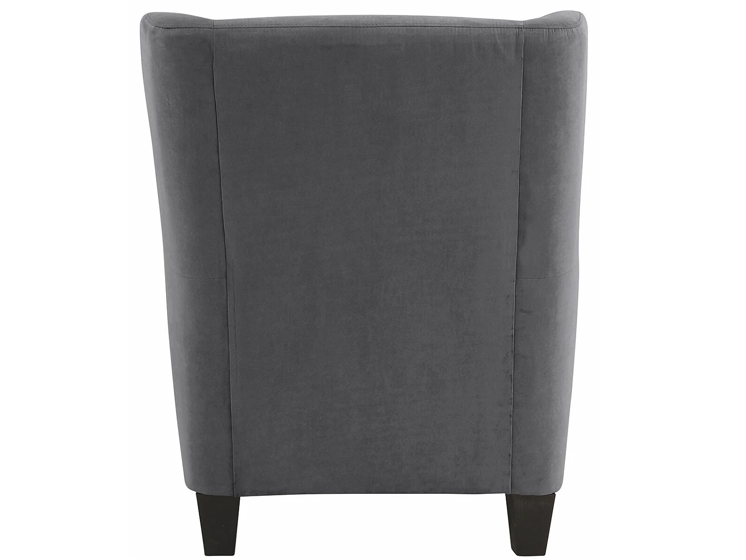 Zhili | Chaise d'appoint rembourrée avec tabouret en microfibre anthracite