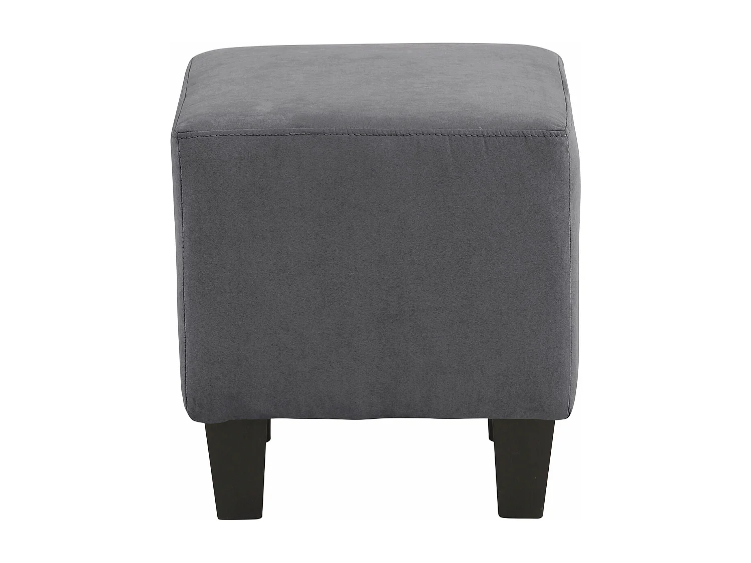 Zhili | Chaise d'appoint rembourrée avec tabouret en microfibre anthracite