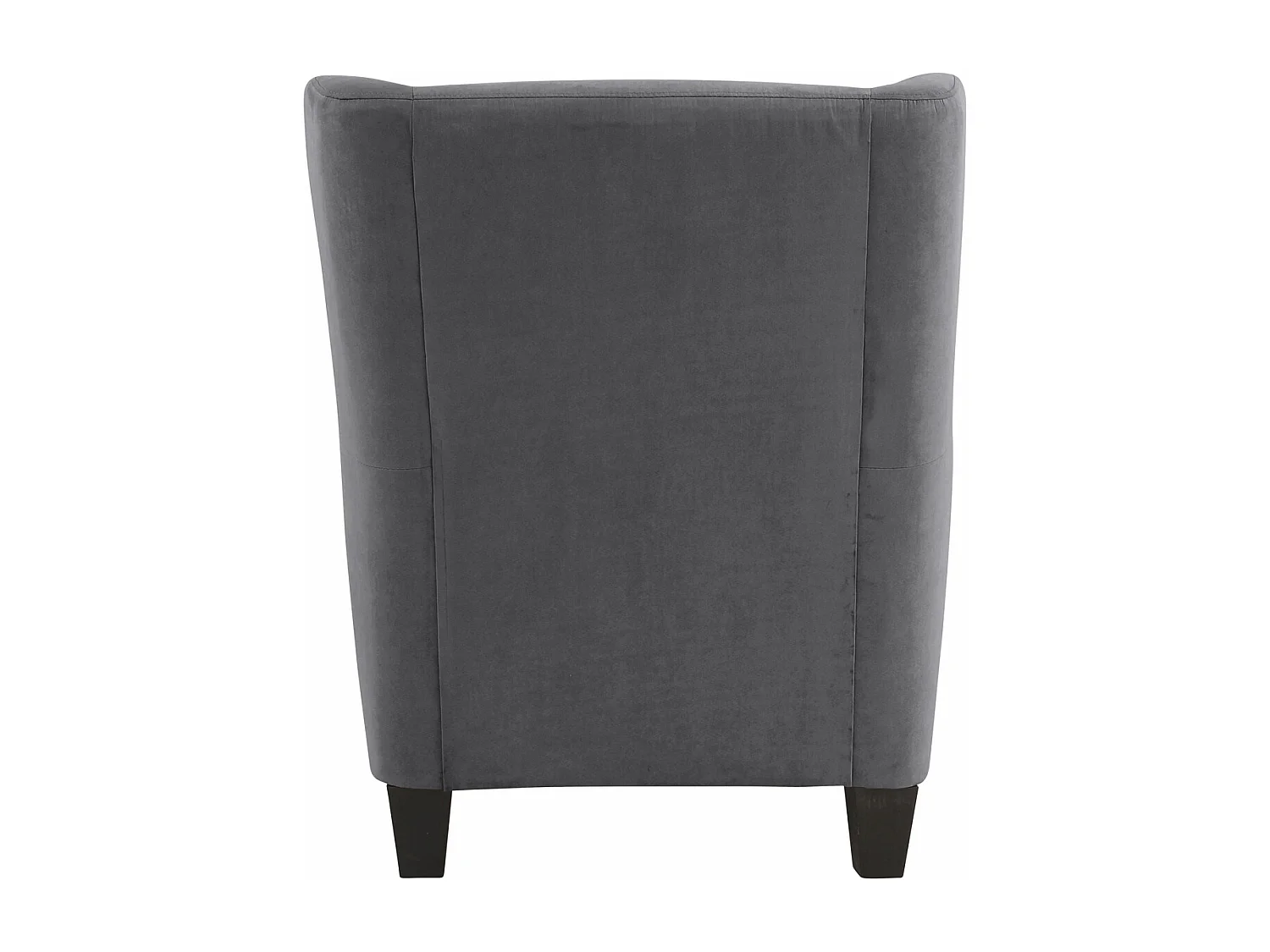 Zhili | Chaise d'appoint rembourrée avec tabouret en microfibre anthracite
