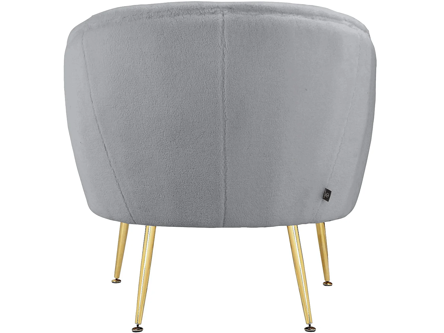 Paloma | Chaise d'appoint en gris peluche