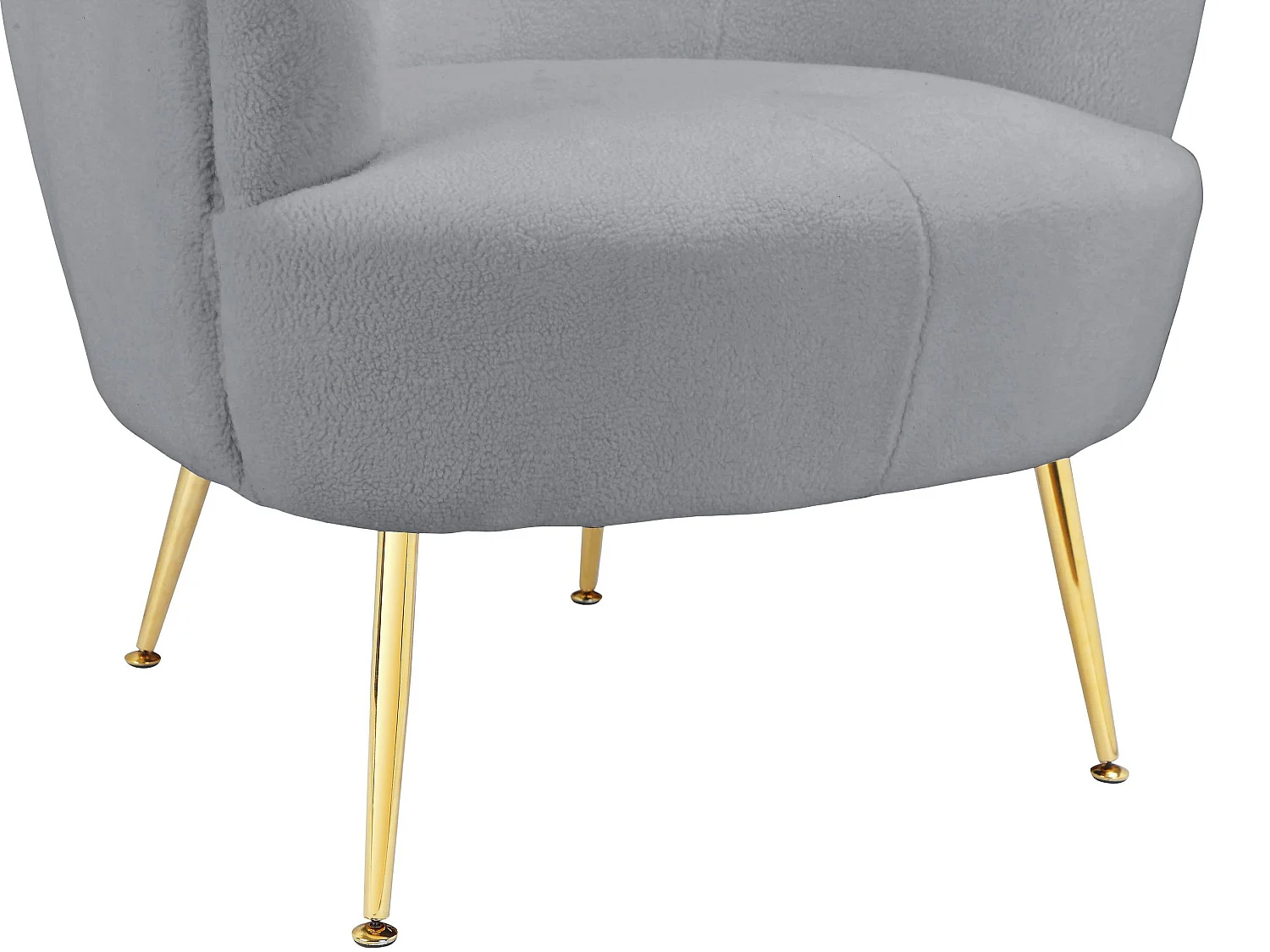 Paloma | Chaise d'appoint en gris peluche