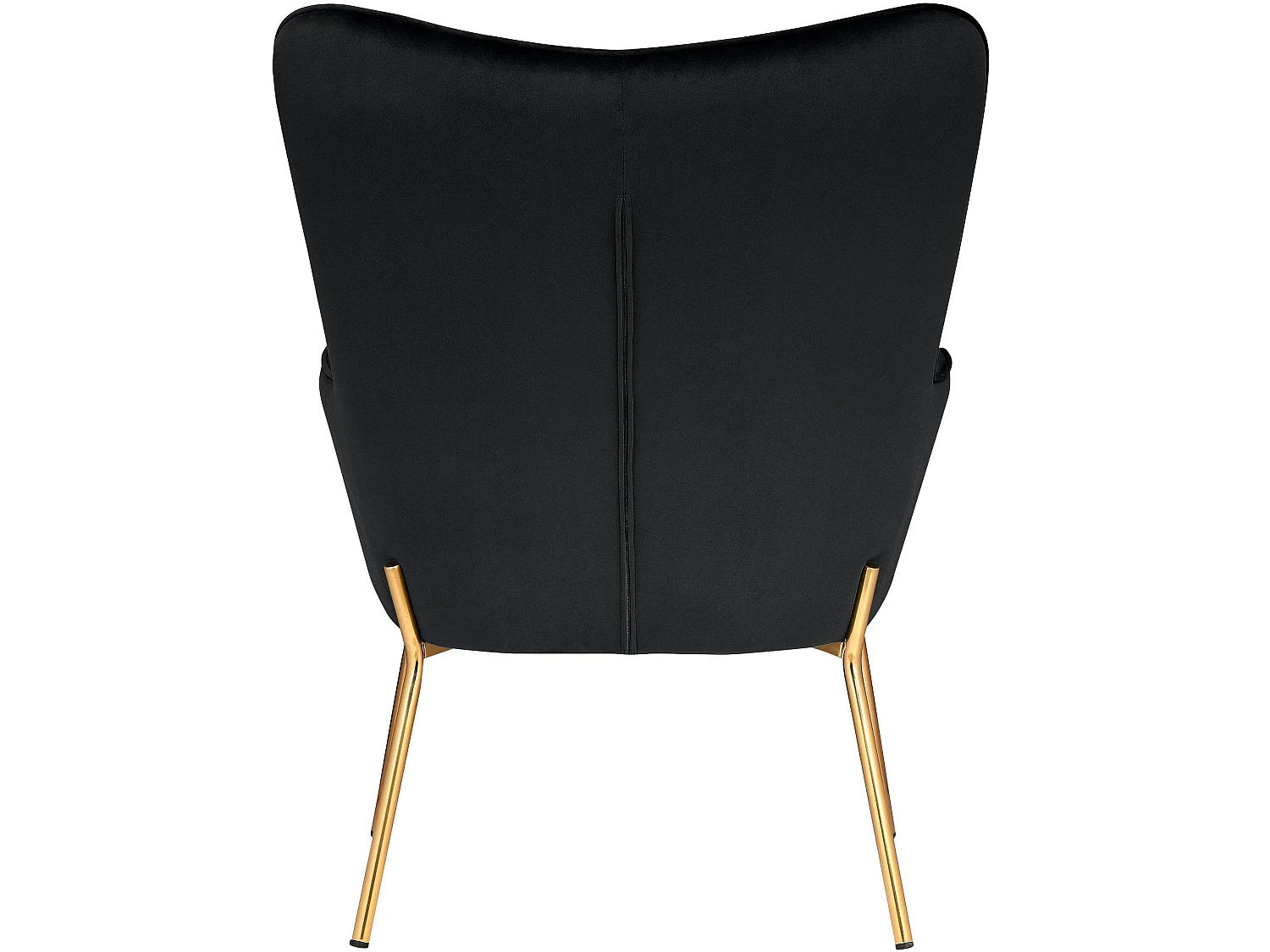 Cadeira decorativa com estofo em veludo preto