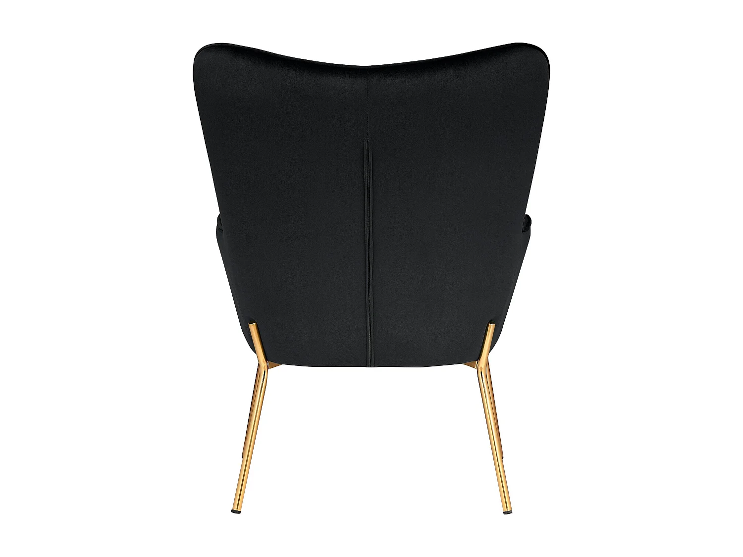 Gepolsterter Akzentstuhl aus Samt, schwarz