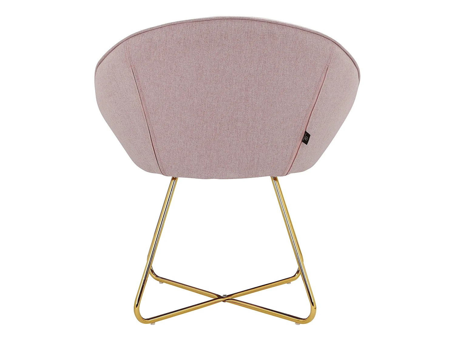 Tigela | Chaise d'appoint rembourrée en tissu aspect laine rose