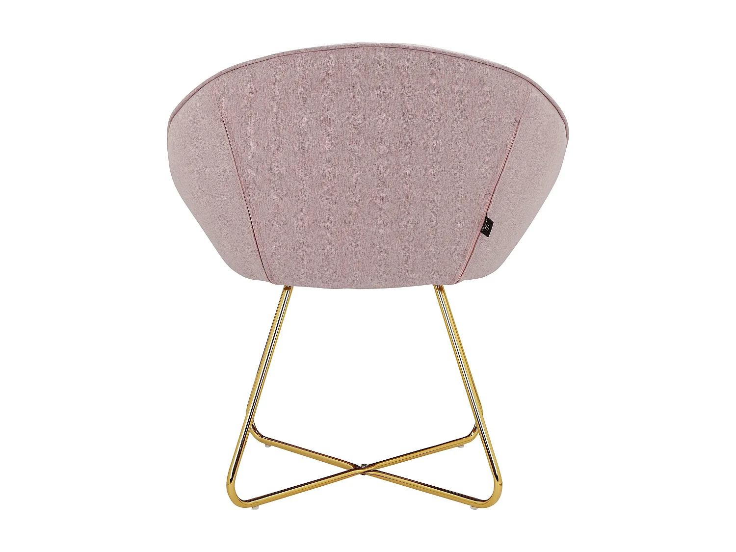 Tigela | Chaise d'appoint rembourrée en tissu aspect laine rose