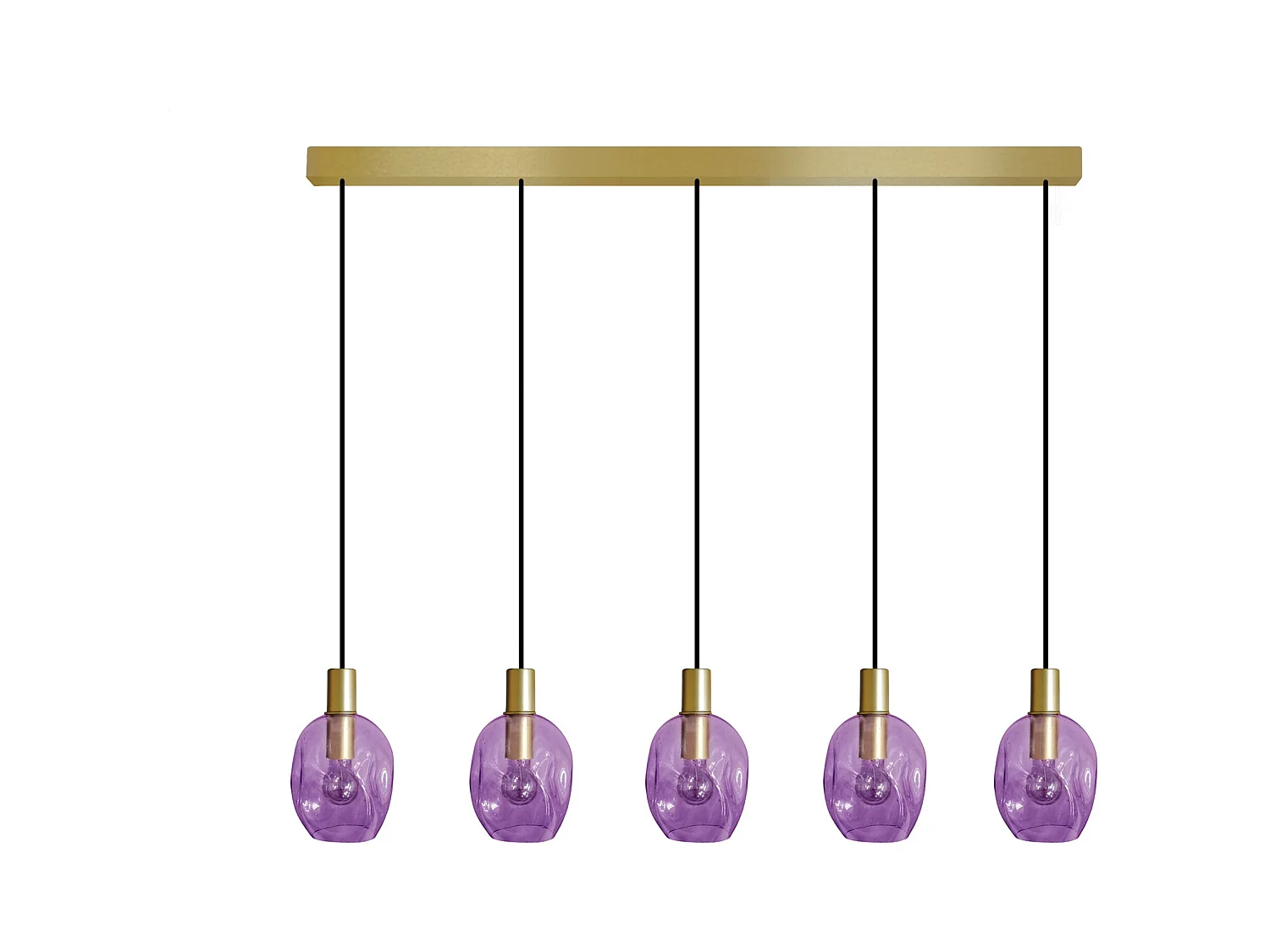 Lustre TOSEL ,métal,Violet , P 100xD20xD H cm