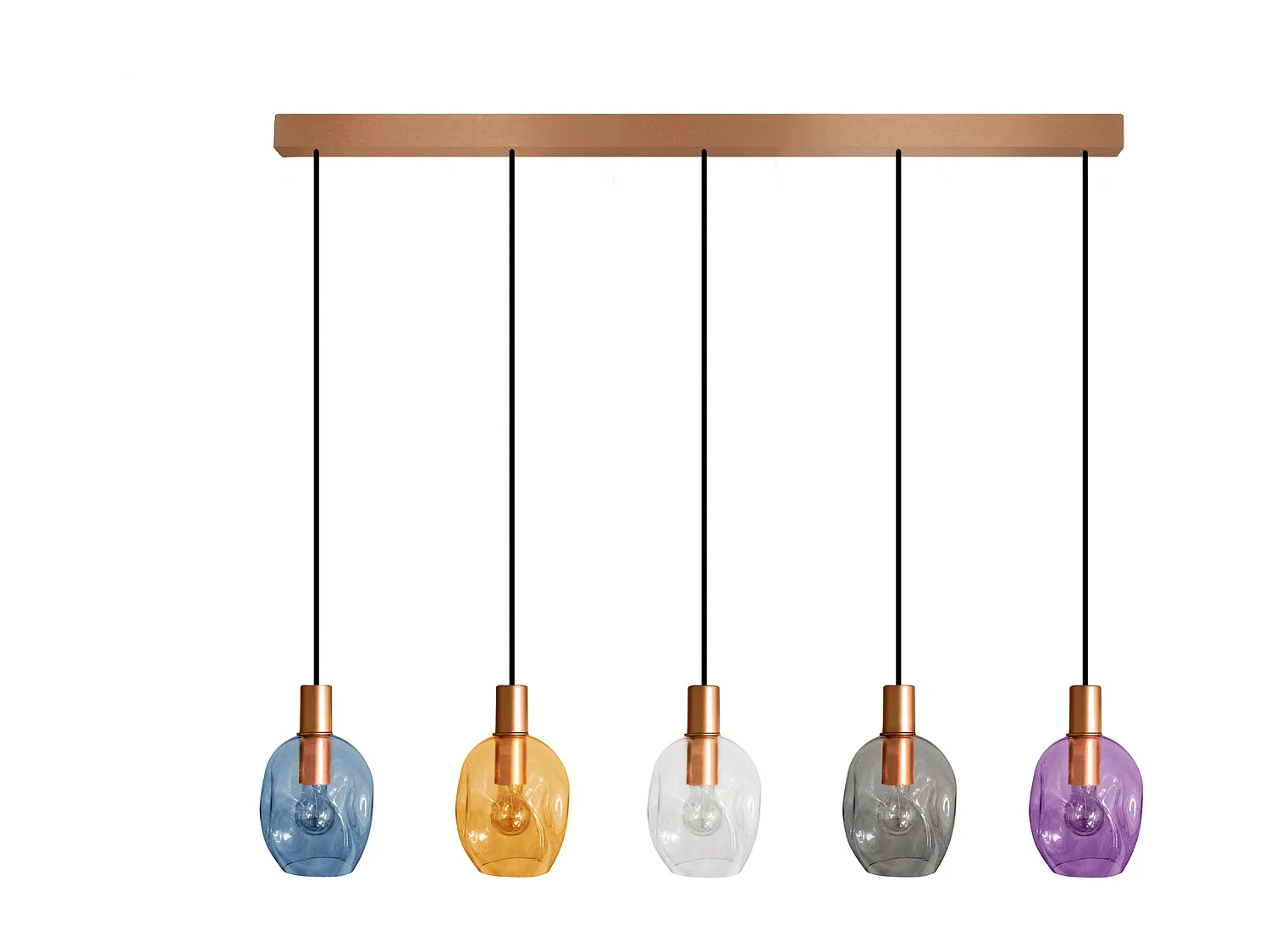 Suspensão TOSEL  VINGOLF vidro conjunto transparente D40 x  H100  cm