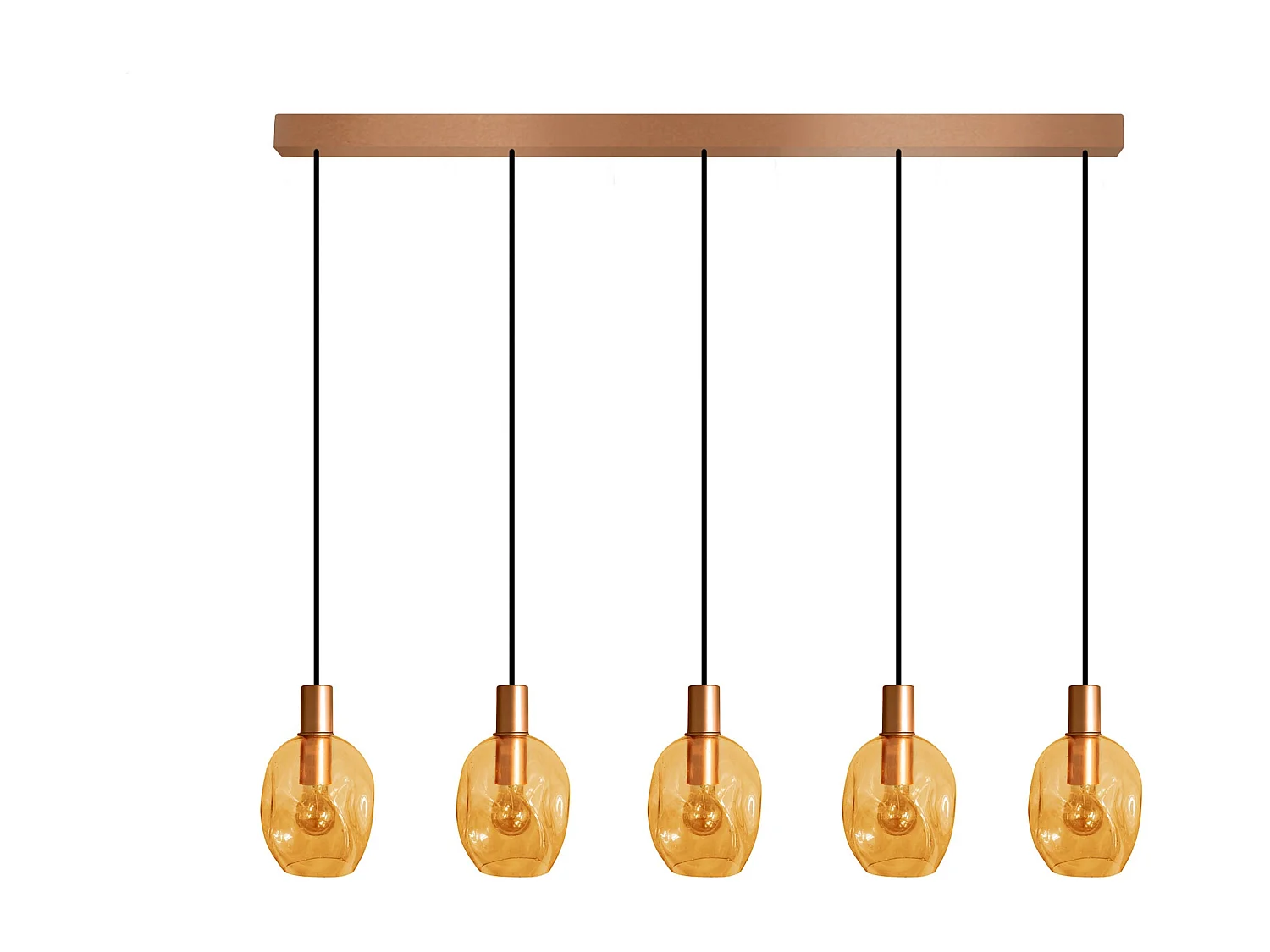 Suspensão TOSEL  VINGOLF vidro bar cinza D60 x  H100  cm