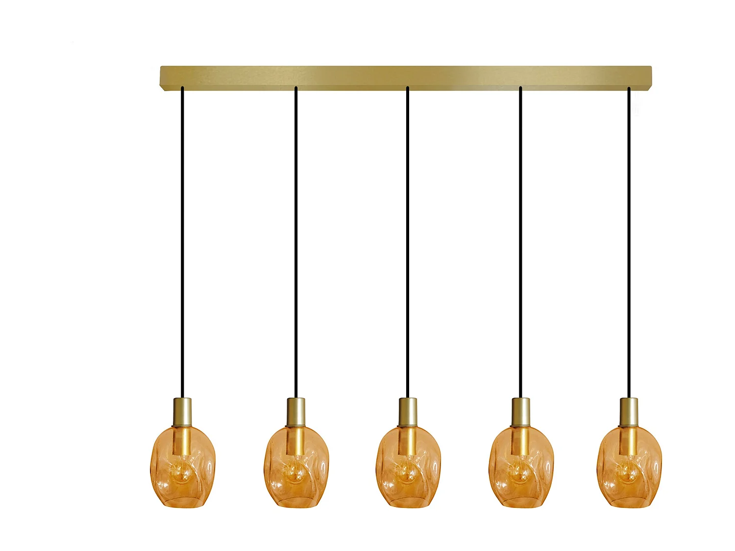 Suspensão TOSEL  VINGOLF vidro bar pálido D60 x  H100  cm