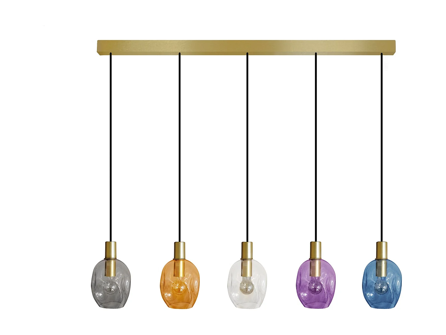 Suspensão TOSEL  VINGOLF vidro bar claro D60 x  H100  cm