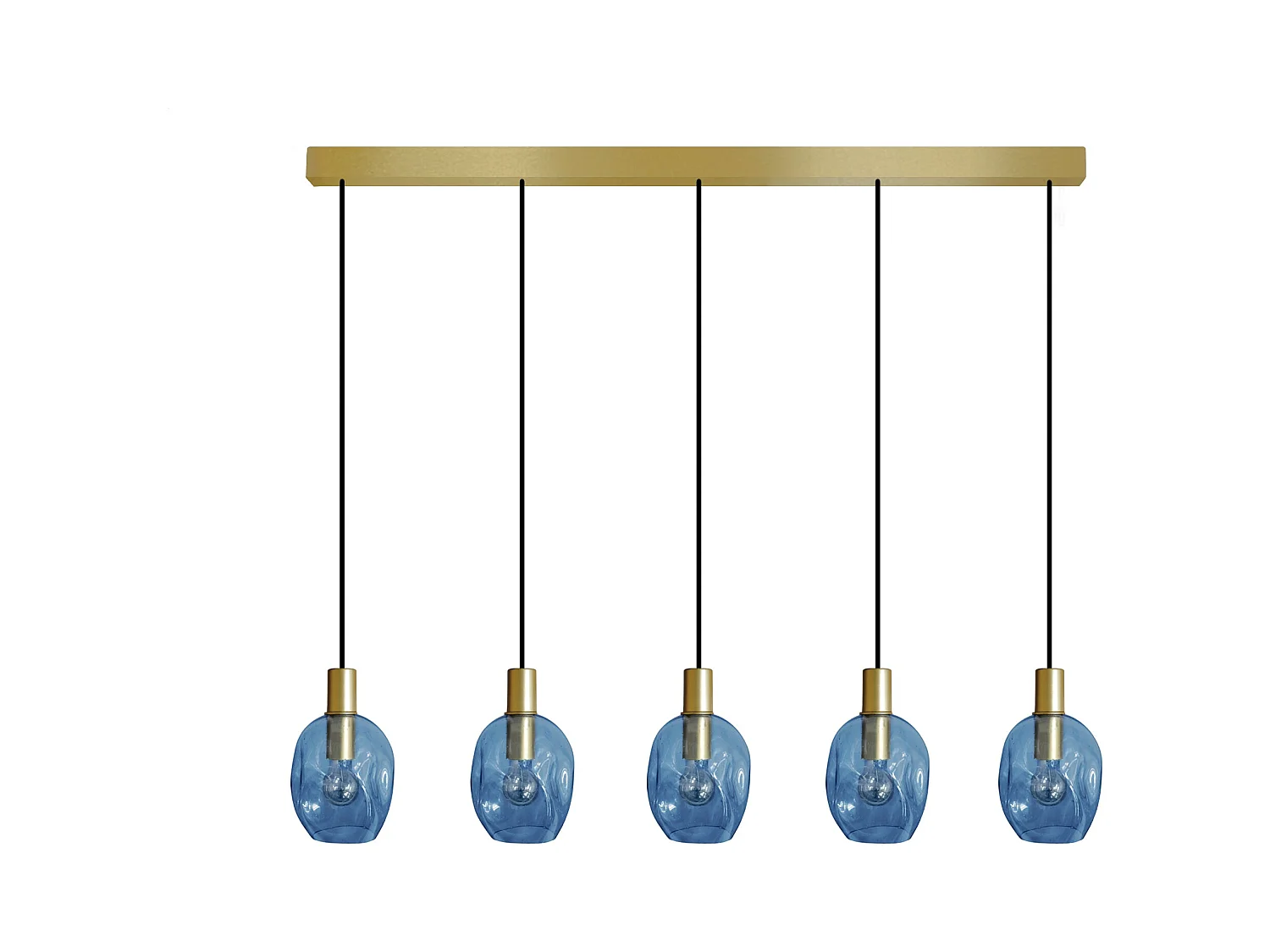 Lustre TOSEL ,métal,Bleu,P100xD20x DH cm