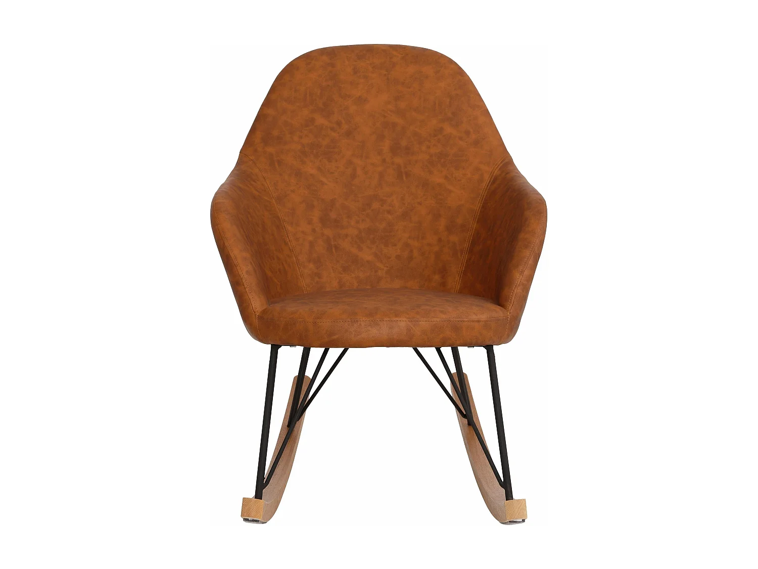 Tampa | Fauteuil à bascule en PU cognac