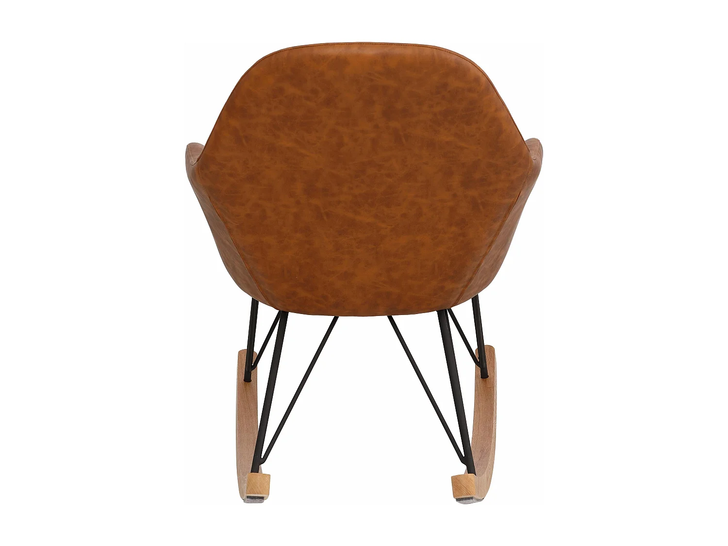 Tampa | Fauteuil à bascule en PU cognac