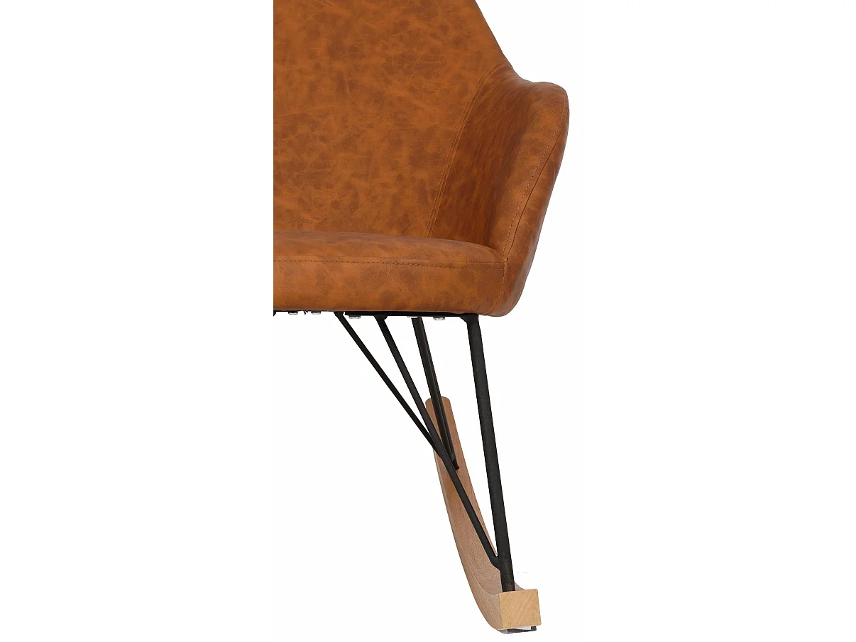 Tampa | Fauteuil à bascule en PU cognac