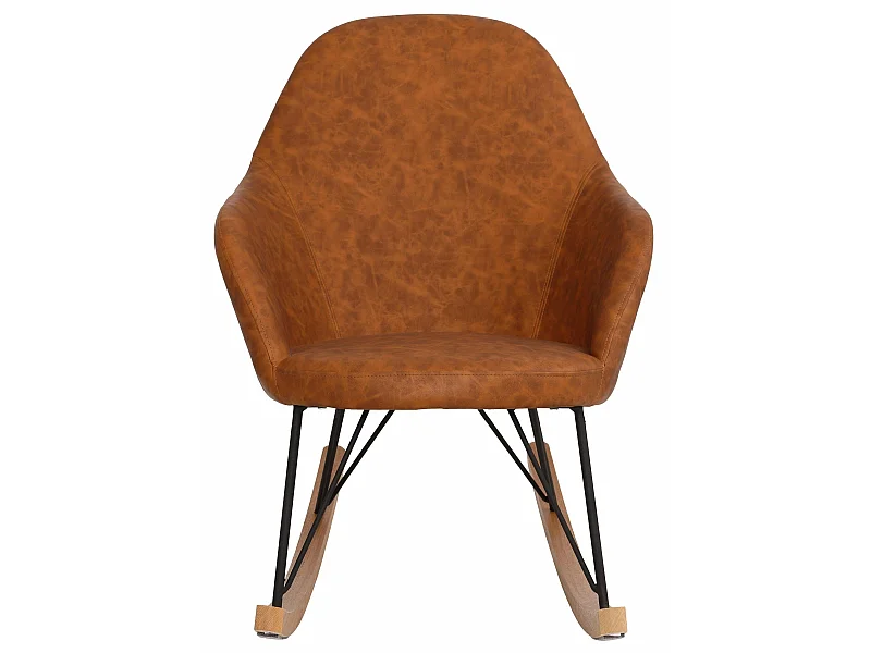 Tampa | Fauteuil à bascule en PU cognac