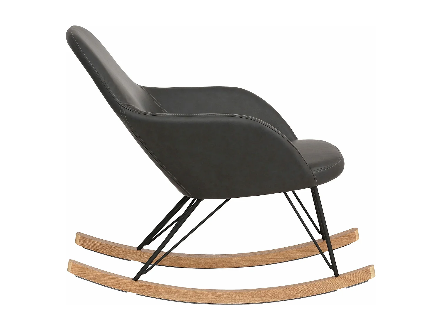 Tampa | Fauteuil à bascule en PU gris