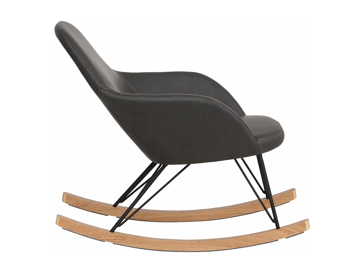 Tampa | Fauteuil à bascule en PU gris