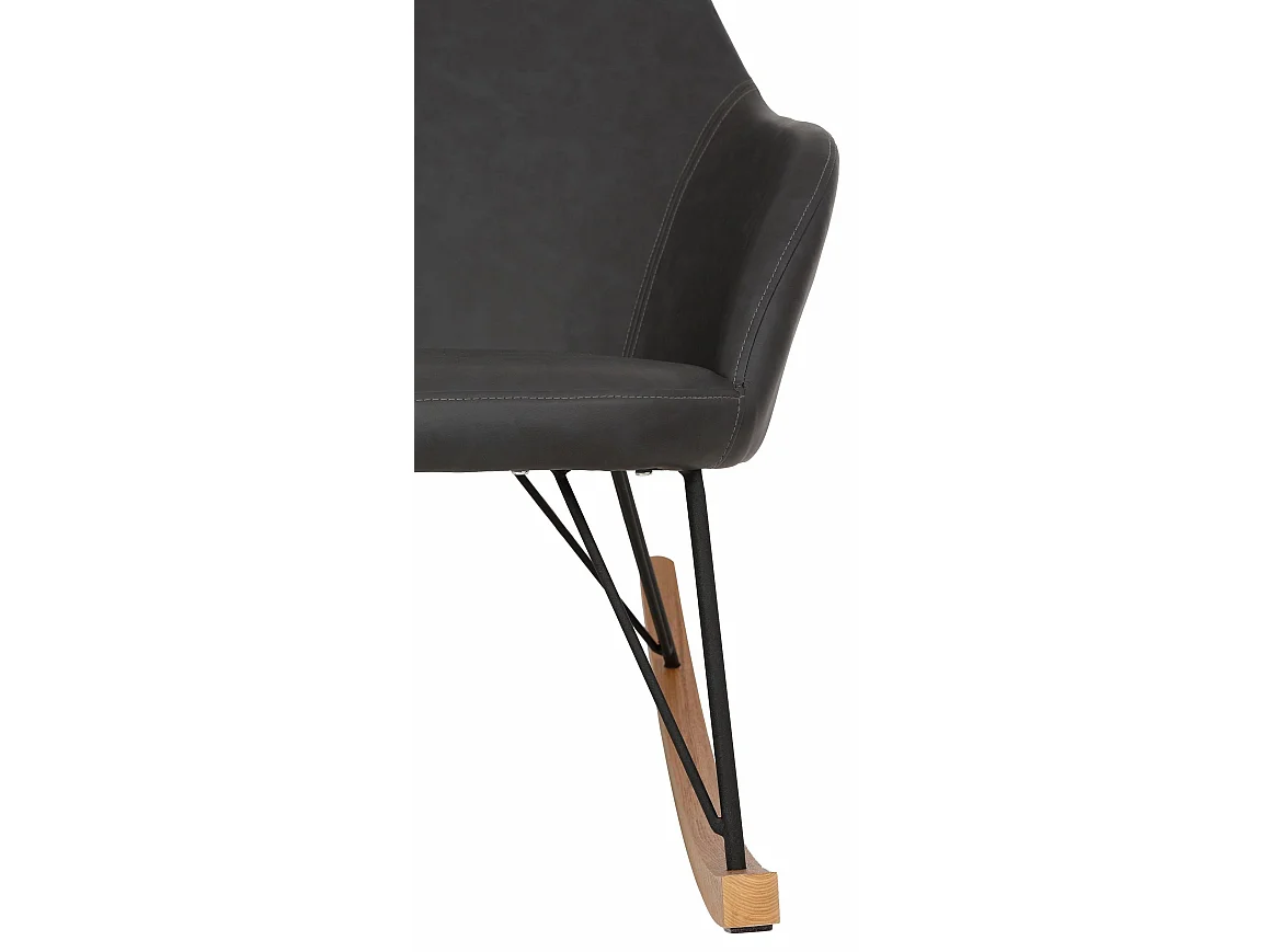 Tampa | Fauteuil à bascule en PU gris