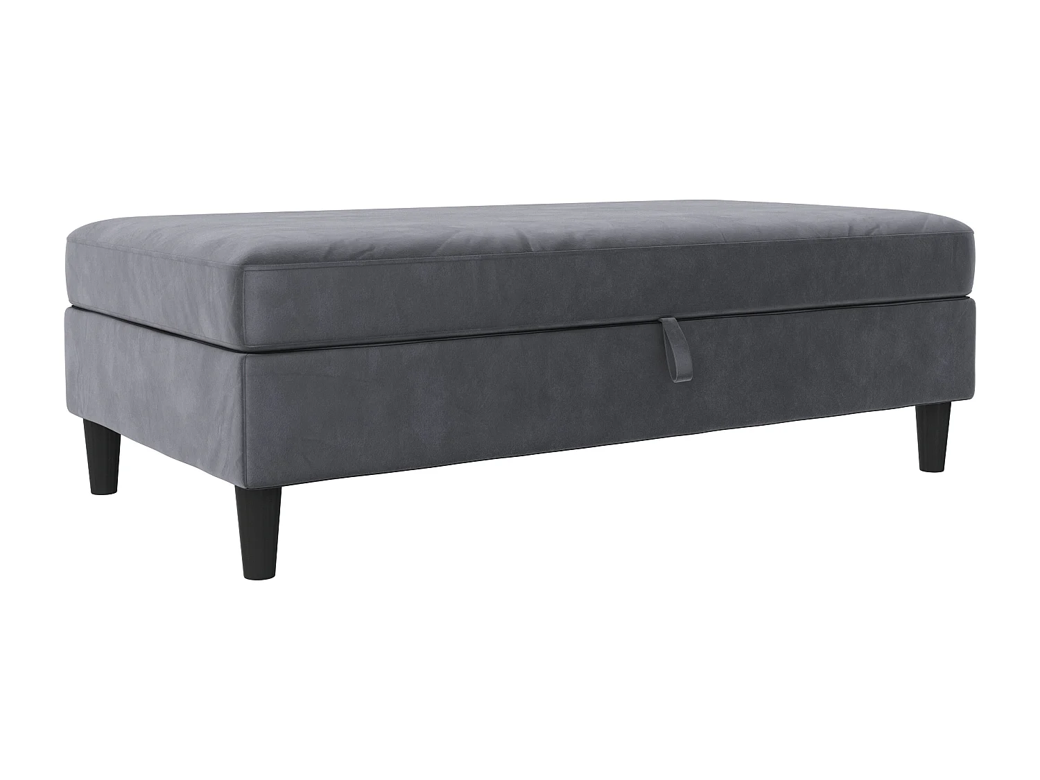 Hartford | Pouf en velours anthracite