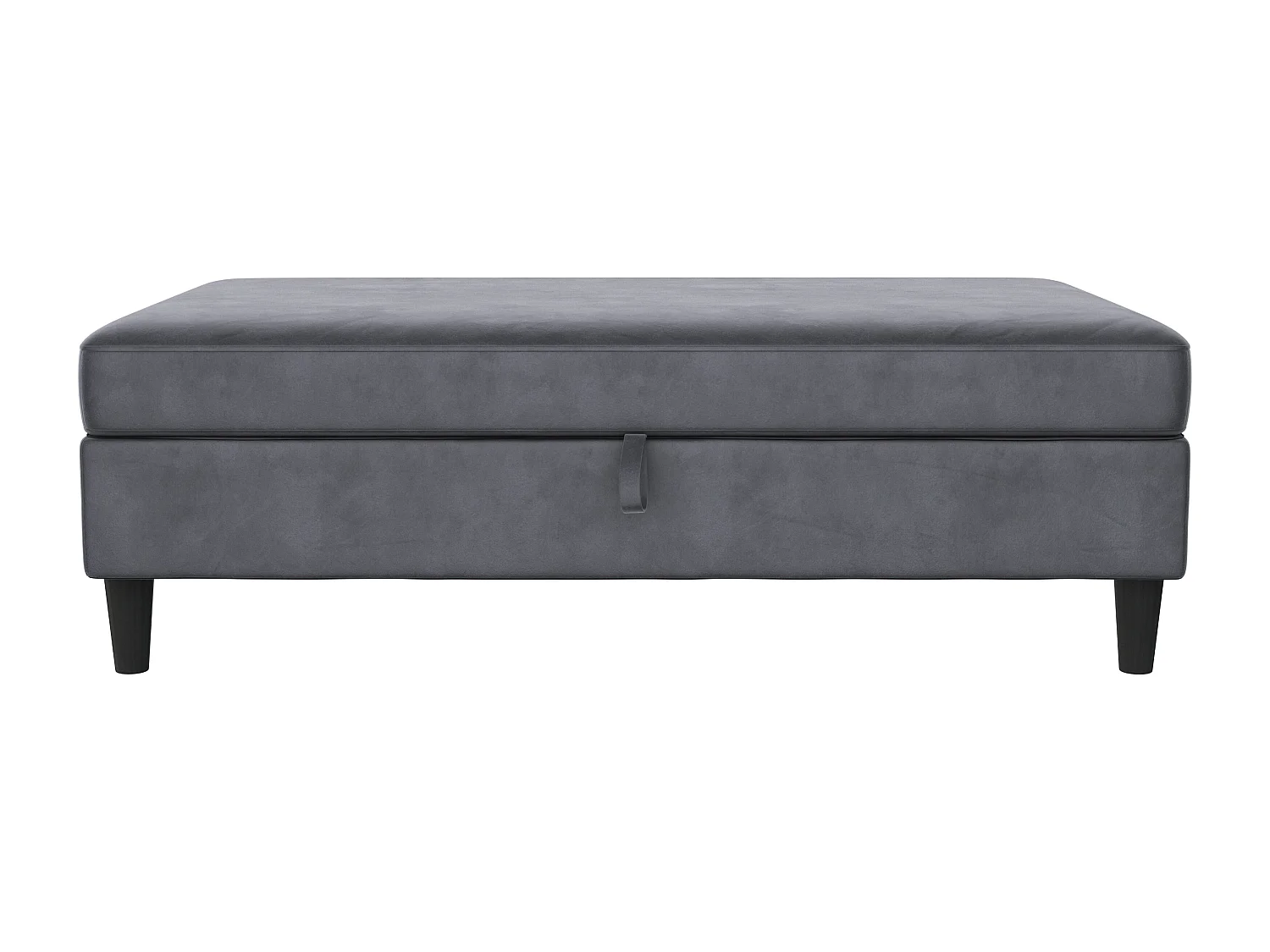 Hartford | Pouf en velours anthracite