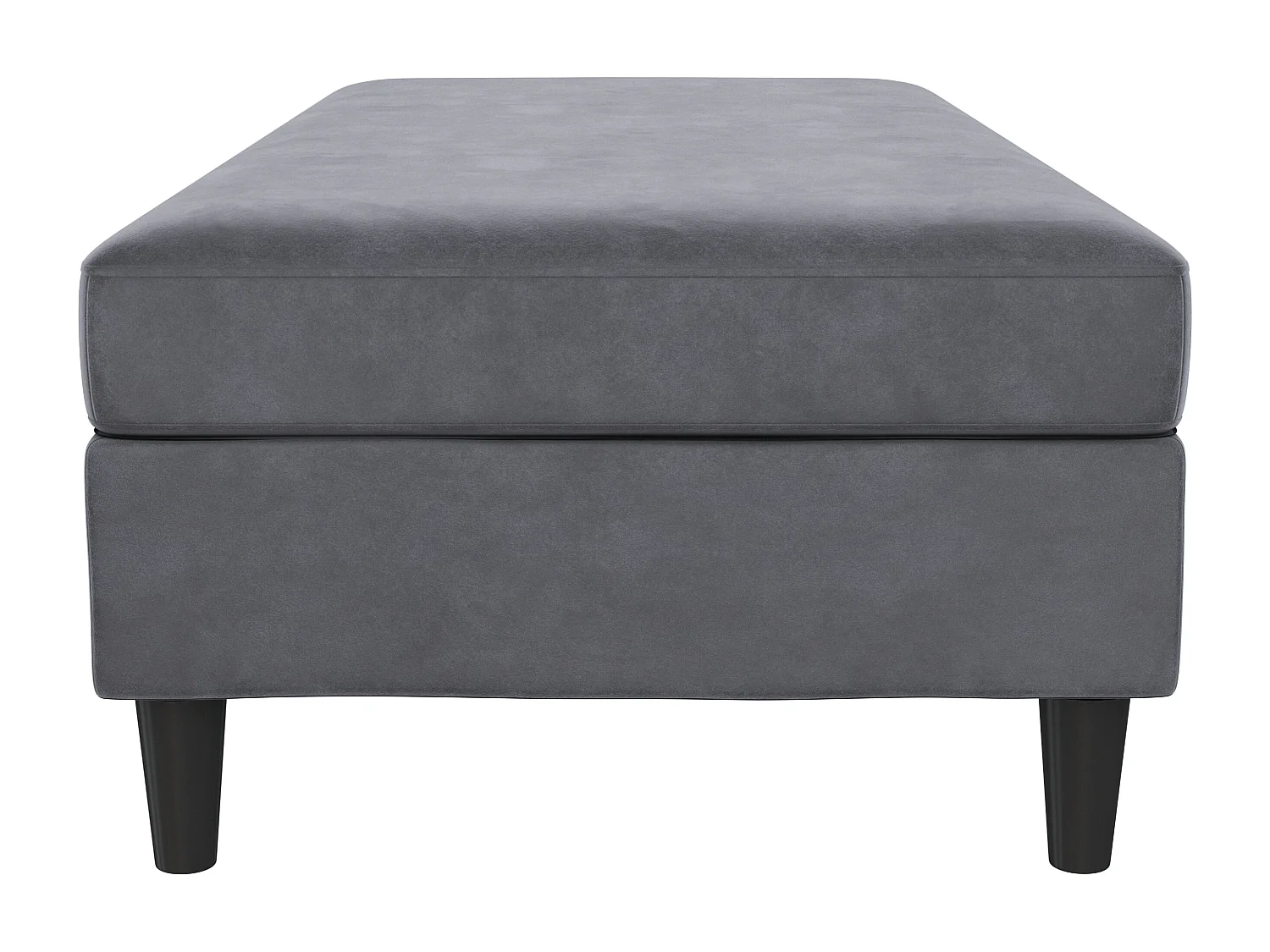 Hartford | Pouf en velours anthracite