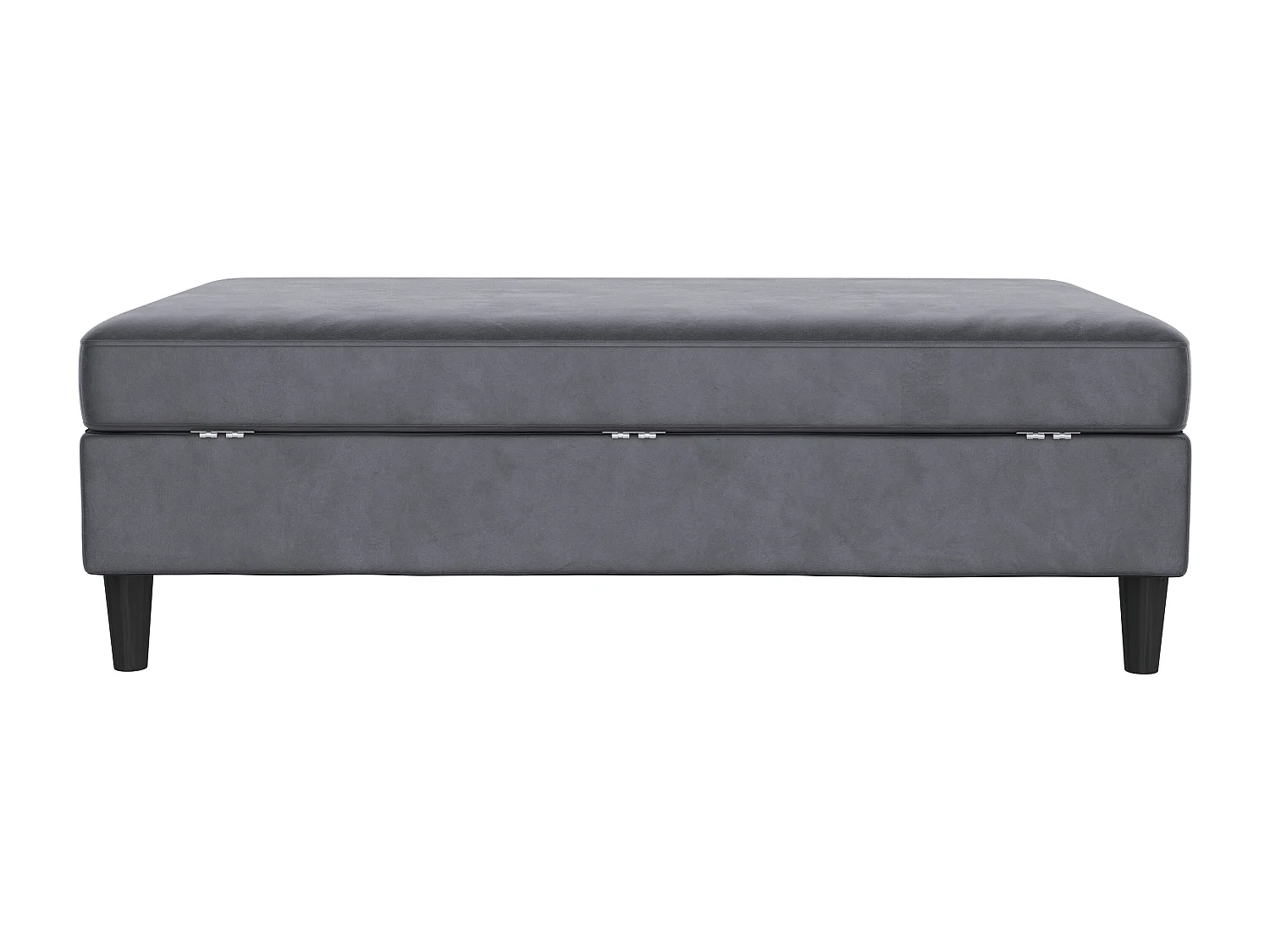 Hartford | Pouf en velours anthracite