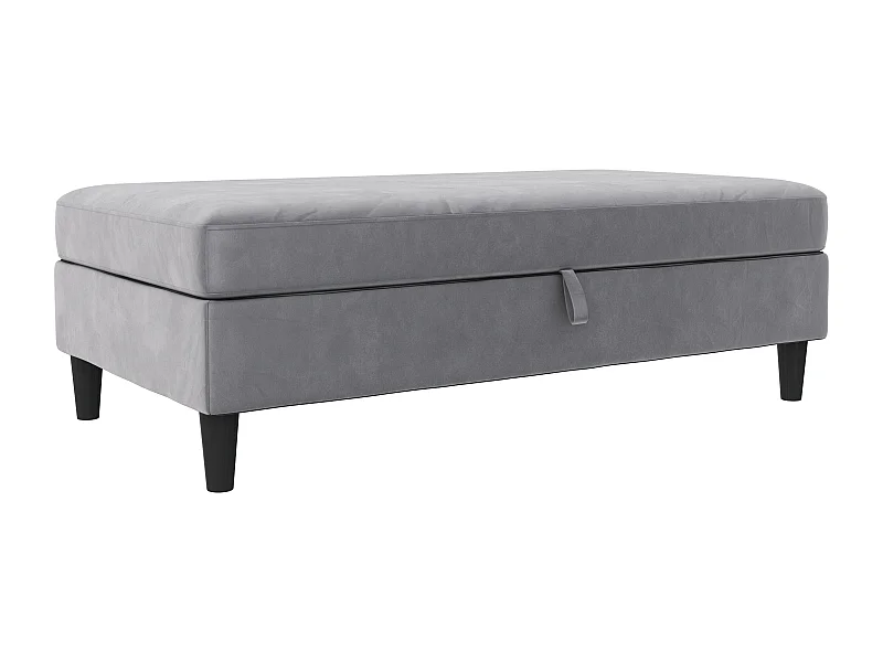 Hartford | Pouf en velours gris