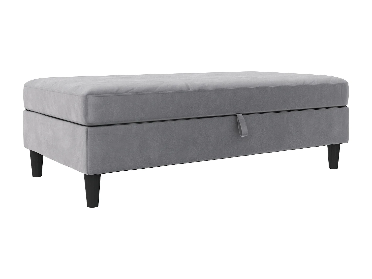 Hartford | Pouf en velours gris