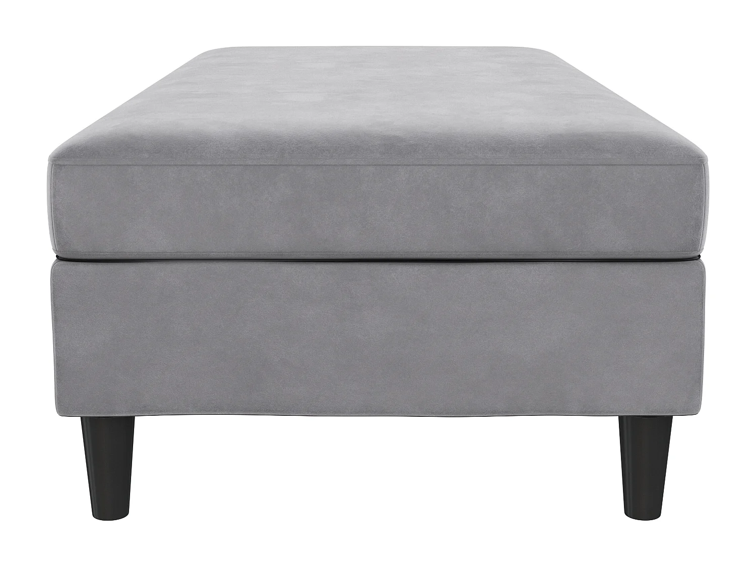 Hartford | Pouf en velours gris