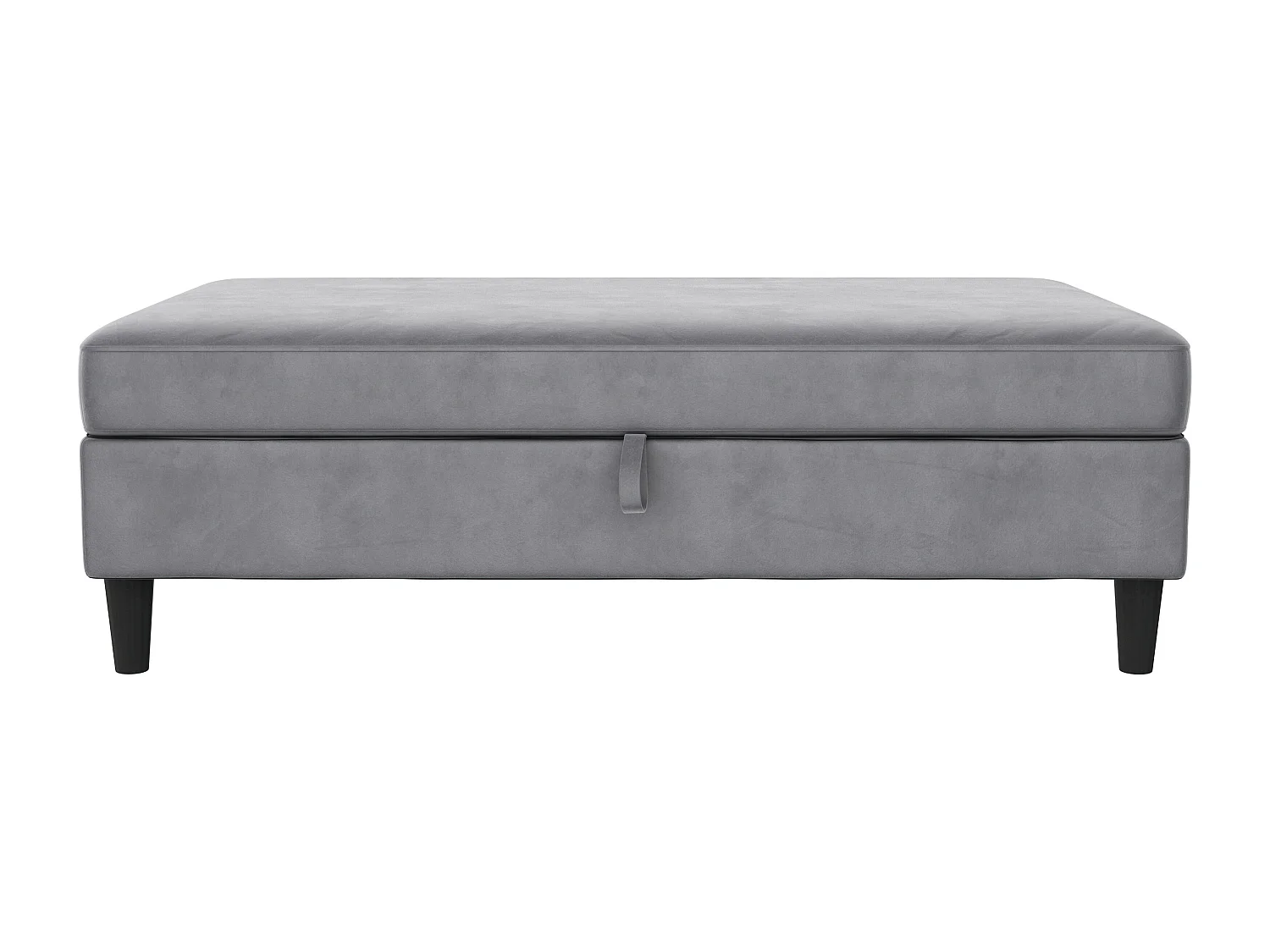 Hartford | Pouf en velours gris