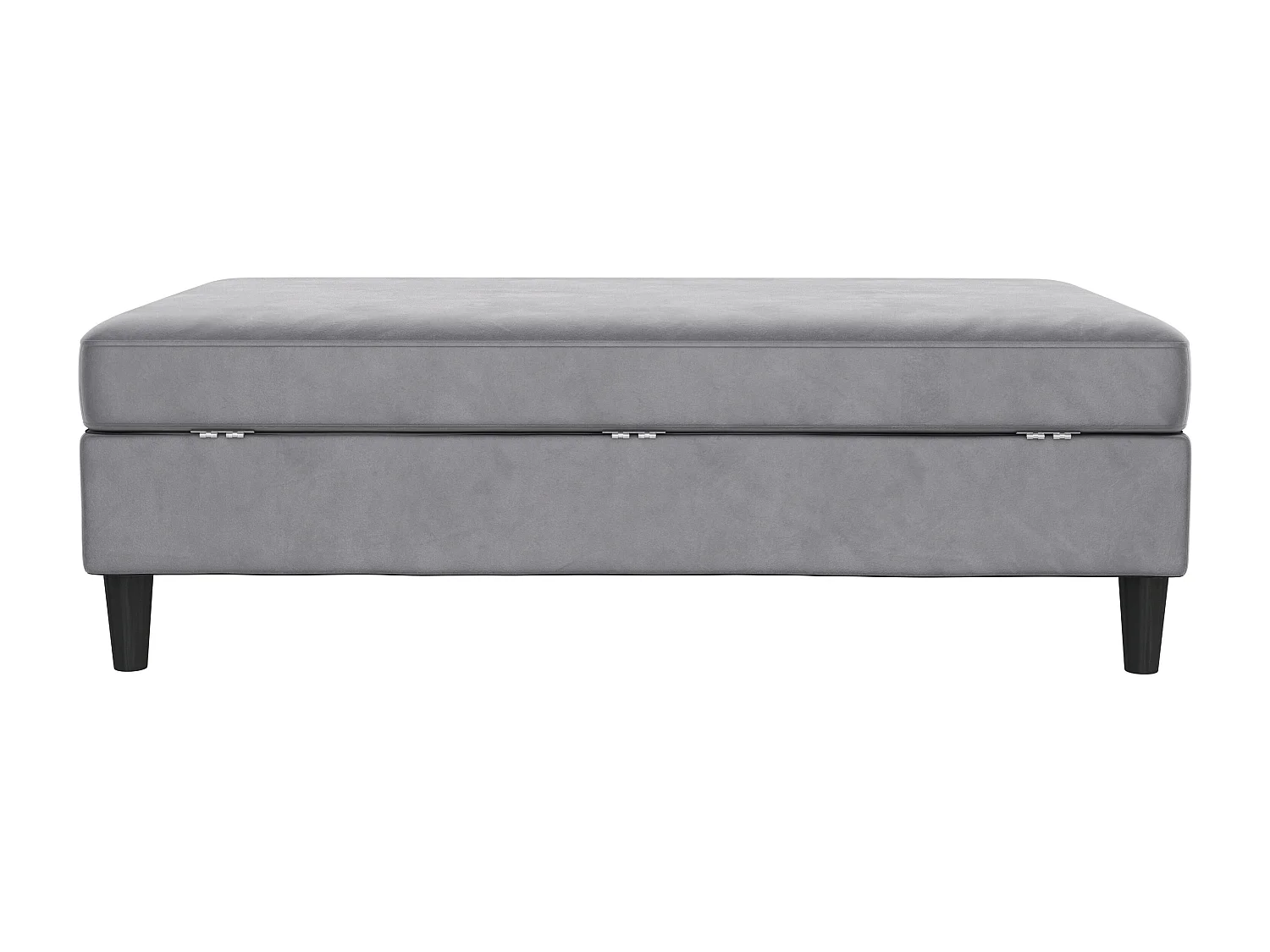 Hartford | Pouf en velours gris