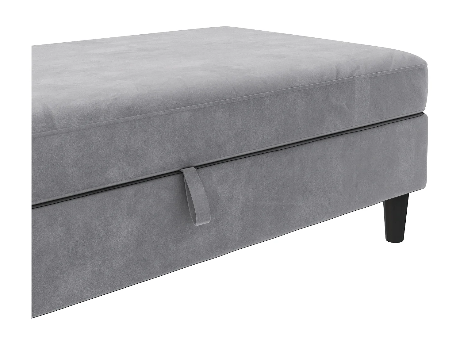 Hartford | Pouf en velours gris