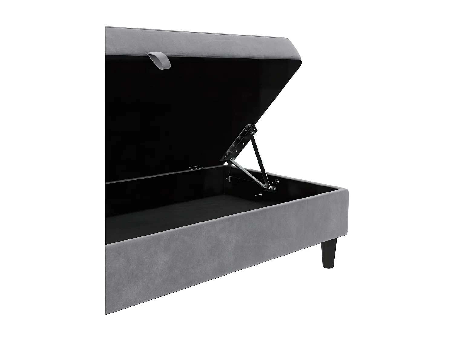 Hartford | Pouf en velours gris