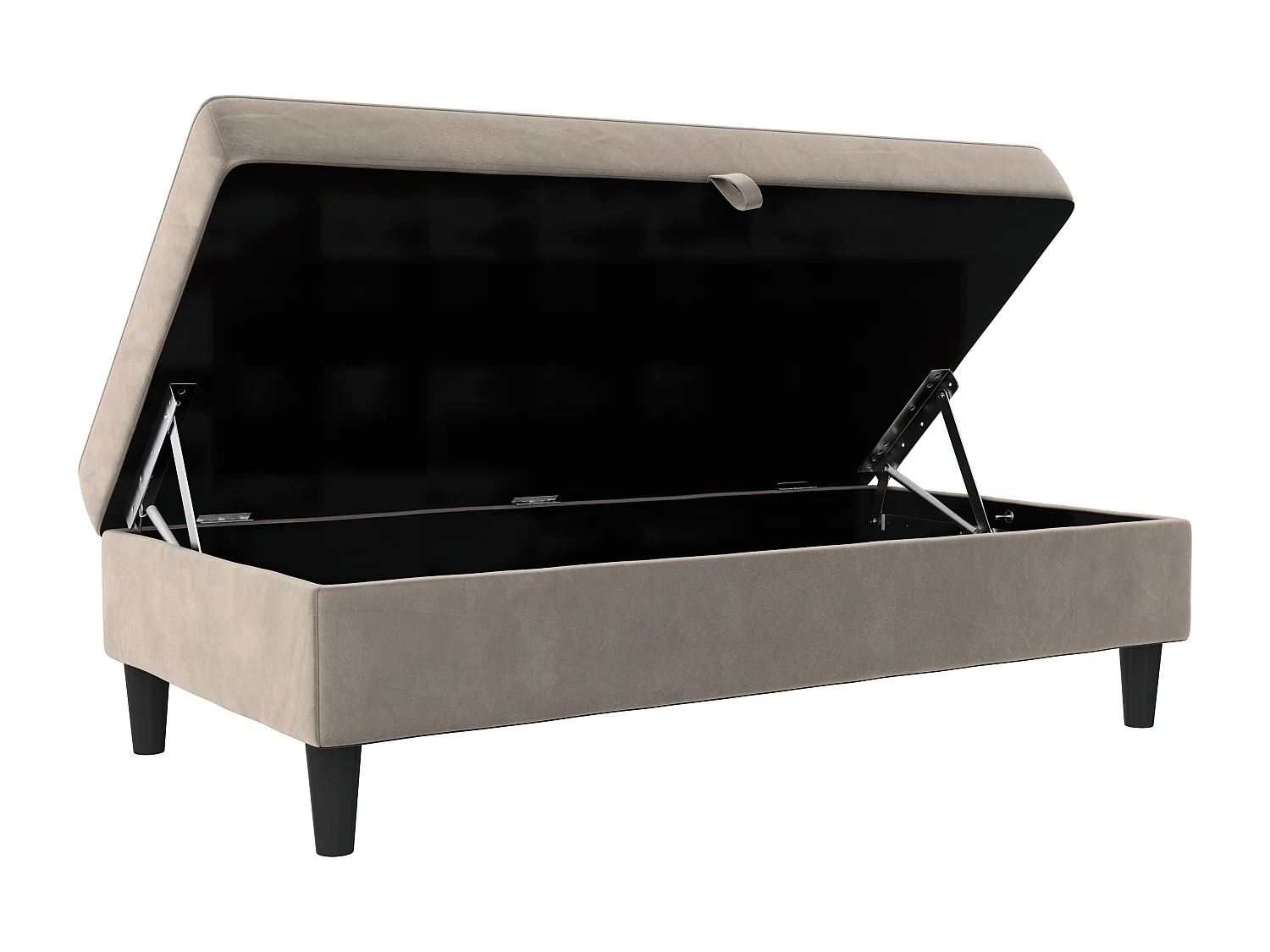 Hartford | Pouf en velours taupe