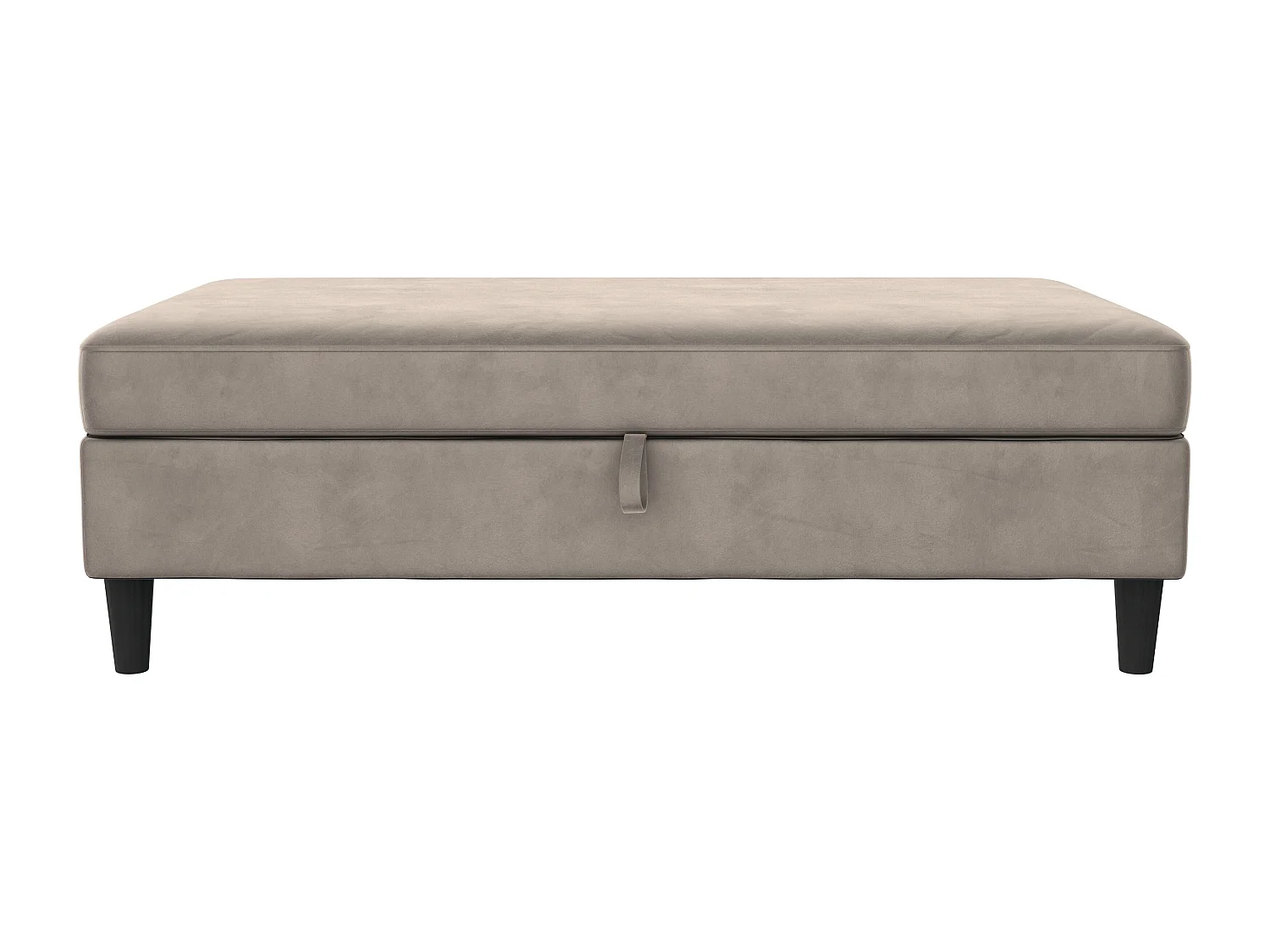 Hartford | Pouf en velours taupe