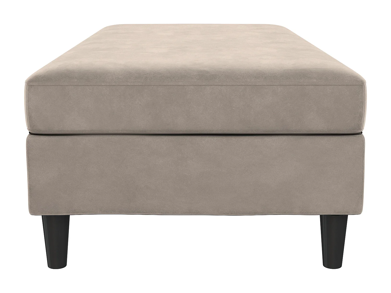 Hartford | Pouf en velours taupe