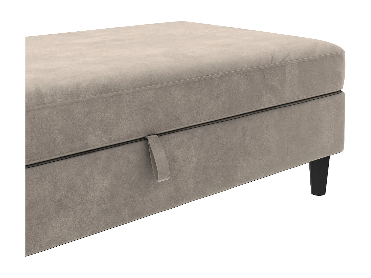 Hartford | Pouf en velours taupe