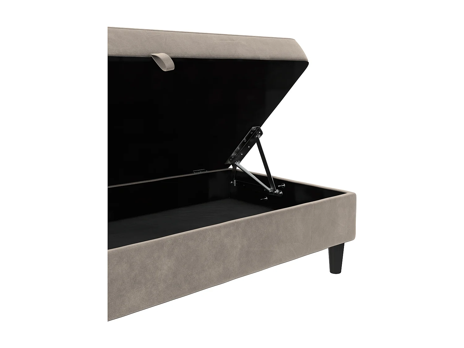 Hartford | Pouf en velours taupe