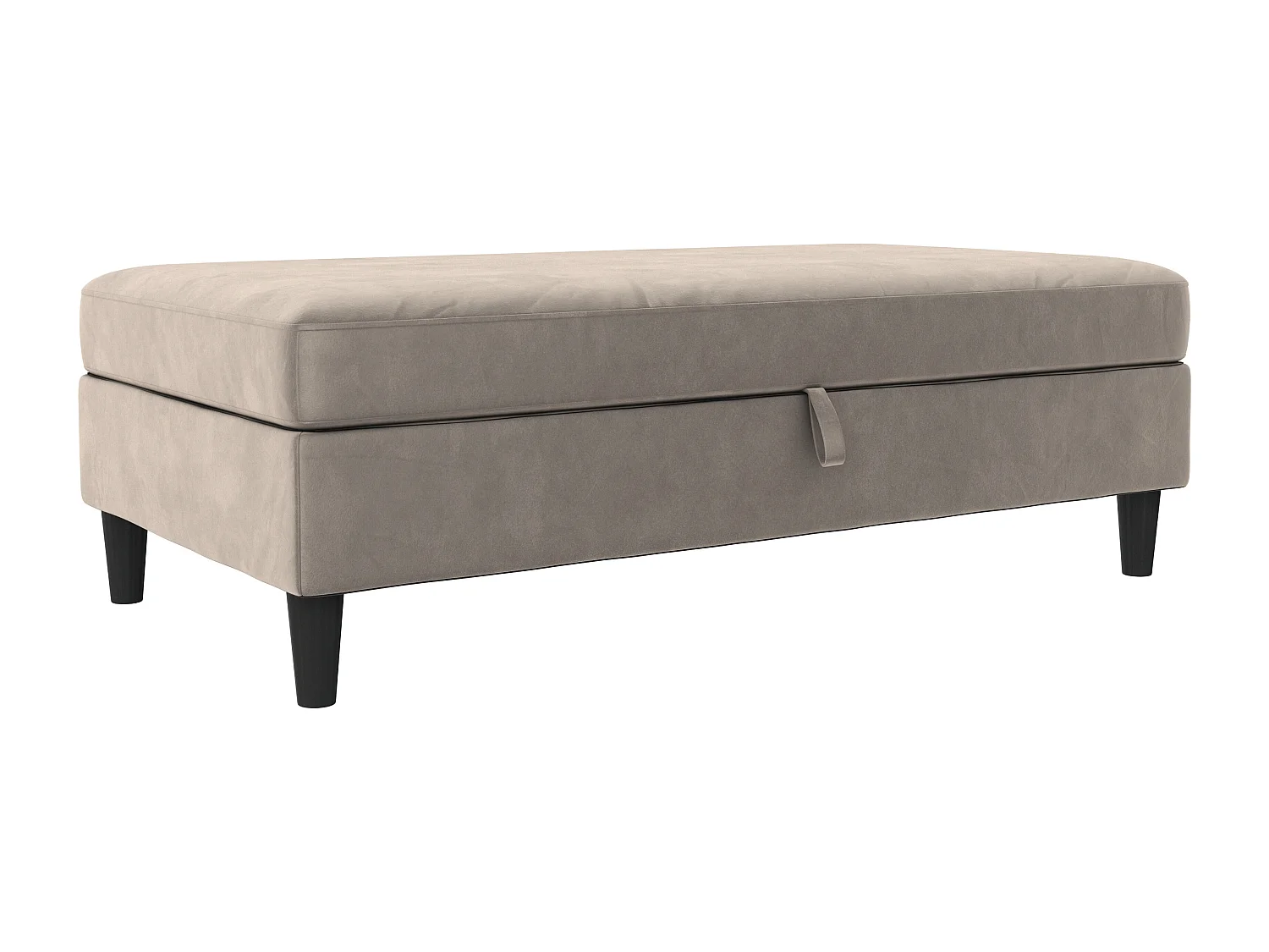 Hartford | Pouf en velours taupe